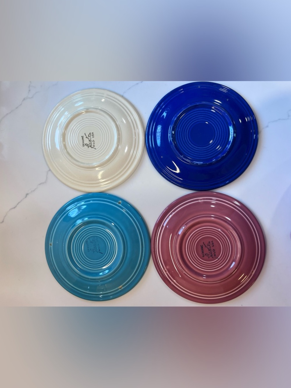 Vintage Original Fiesta Dinnerware 7.5 Inch Salad Plates Multicolor Set - Picture 4 of 11